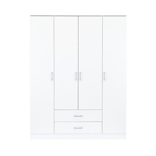 Miami gardróbszekrény 160x205 cm fehér-fehér