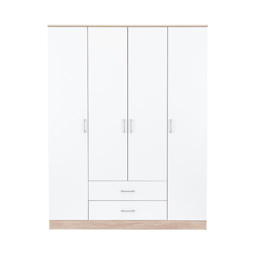 Miami gardróbszekrény 160x205 cm fehér-sonoma tölgy