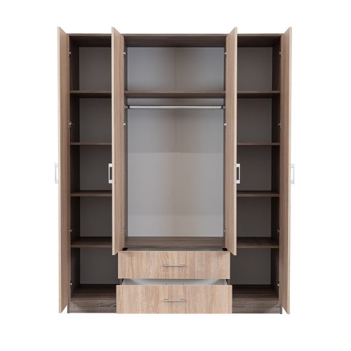 Miami gardróbszekrény 160x205 cm sonoma tölgy-yorki tölgy