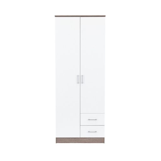 Miami gardróbszekrény 80x205 cm fehér-yorki tölgy