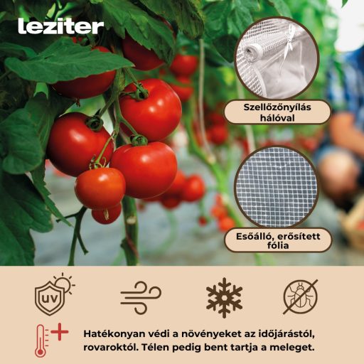 Fóliasátor 200x250x400 cm erősített vázzal+fólia