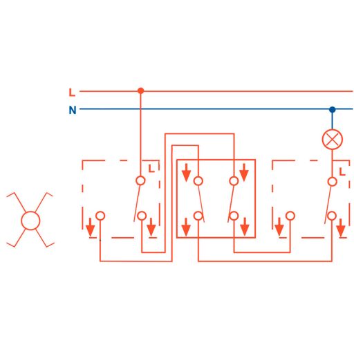 Nova kereszt kapcsoló 107 fehér