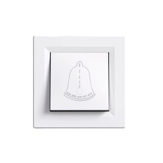 Nova csengő kapcsoló 101N fehér kerettel