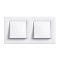 Nova kettős egy áramkörös egypólusú kapcsoló 101 fehér kerettel
