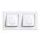 Nova kettős csengő kapcsoló 101N fehér kerettel