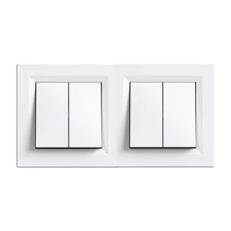 Nova kettős csillárkapcsoló 105 fehér kerettel