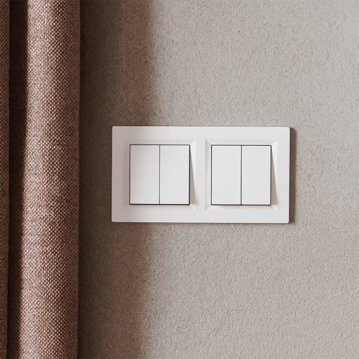 Nova kettős csillárkapcsoló 105 fehér kerettel