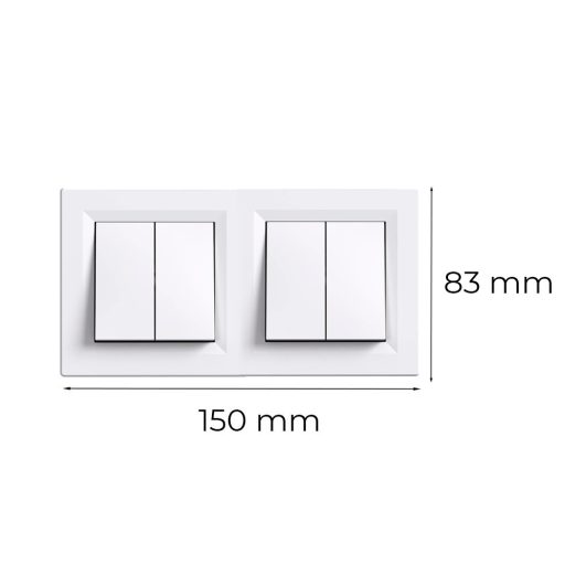 Nova kettős csillárkapcsoló 105 fehér kerettel