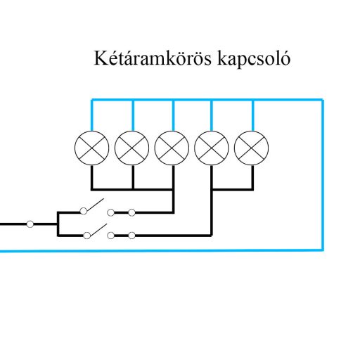 Nova kettős csillárkapcsoló 105 fehér kerettel