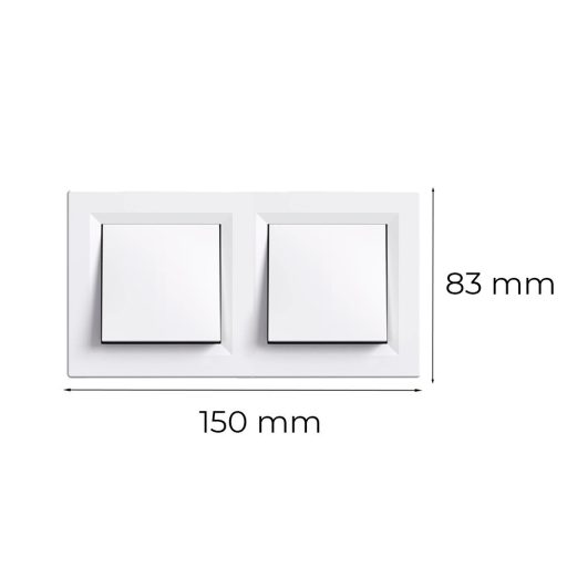 Nova kettős váltókapcsoló 106 fehér dupla kerettel