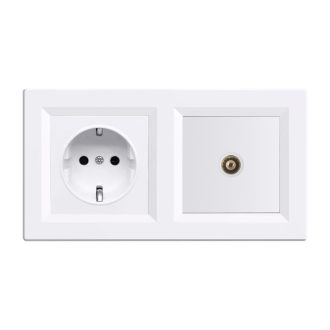 Nova dugalj TV csatlakozóval fehér kerettel