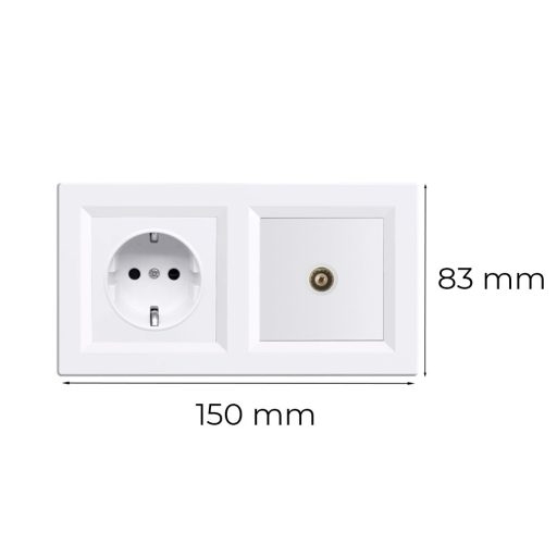 Nova dugalj TV csatlakozóval fehér kerettel