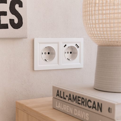 Nova dugalj USB csatlakozóval fehér kerettel