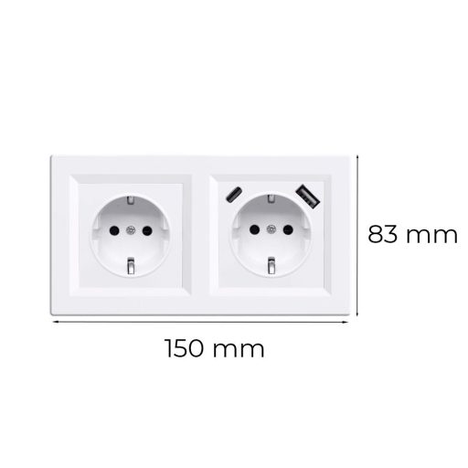 Nova dugalj USB csatlakozóval fehér kerettel