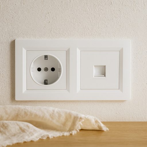 Nova dugalj 16A 250V UTP csatlakozóval fehér kerettel