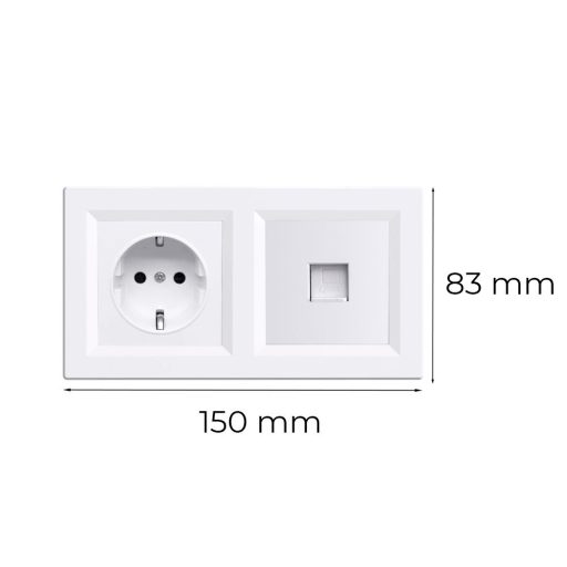 Nova dugalj 16A 250V UTP csatlakozóval fehér kerettel