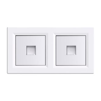 Nova kettős UTP aljzat RJA-45 fehér kerettel