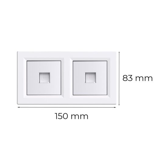 Nova kettős UTP aljzat RJA-45 fehér kerettel