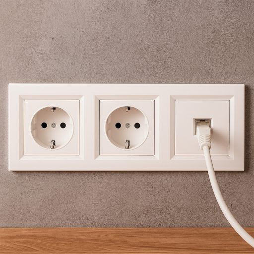 Nova III kettő dugalj UTP csatlakozóval fehér kerettel