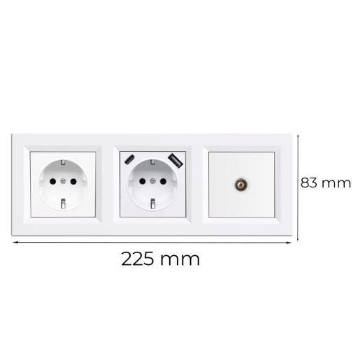 Nova dugalj, USB, TV csatlakozóval fehér kerettel