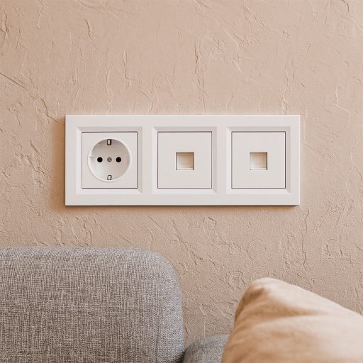 Nova III dugalj kettő UTP csatlakozóval fehér kerettel