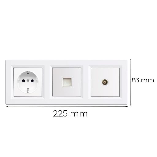 Nova dugalj, UTP, TV csatlakozóval fehér kerettel