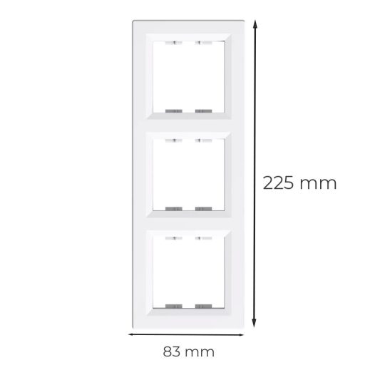 Nova hármas keret vízszintes fehér