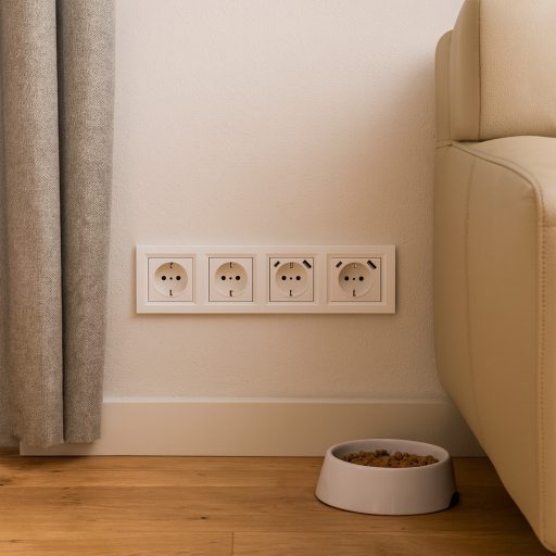 Nova IV kettő dugalj kettő USB csatlakozóval fehér kerettel