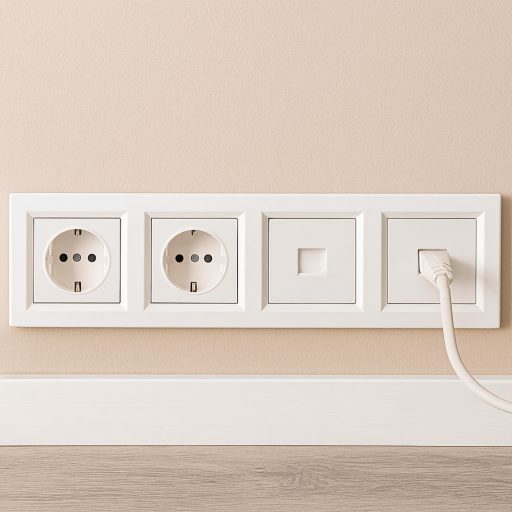 Nova IV kettő dugalj kettő UTP csatlakozóval fehér kerettel