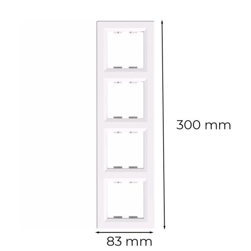 Nova négyes keret vízszintes fehér