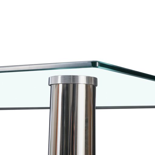 Berna 120 cm szögletes üveg étkezőasztal