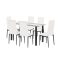 Denton 6+1 étkező garnitúra fehér-fekete