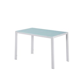 Ezra 120 cm szögletes üveg étkezőasztal