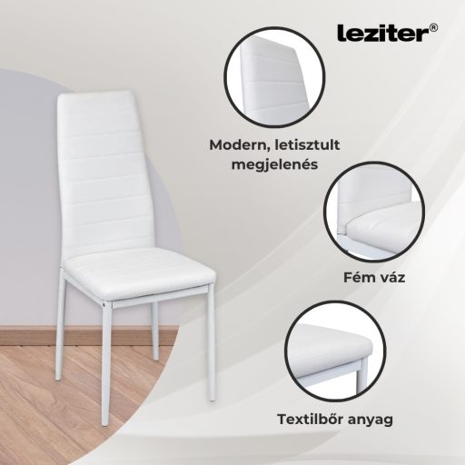 Liana 4+1 étkező garnitúra fehér