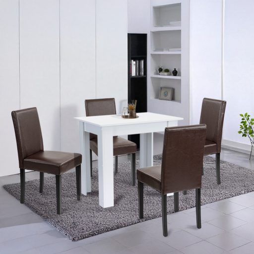 Leon 4+1 étkező garnitúra fehér-barna