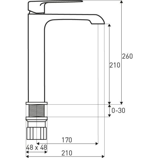 Maroko 47 arany magasított mosdó csaptelep