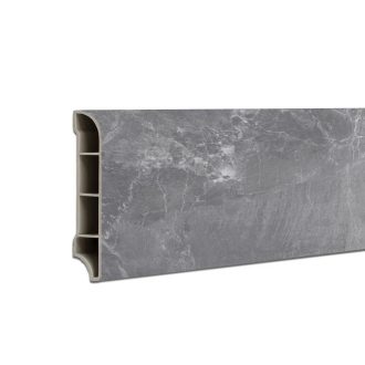   Vinyl SPC padlószegély Fjord márvány mintás sötét szürke 2400x60x12 mm