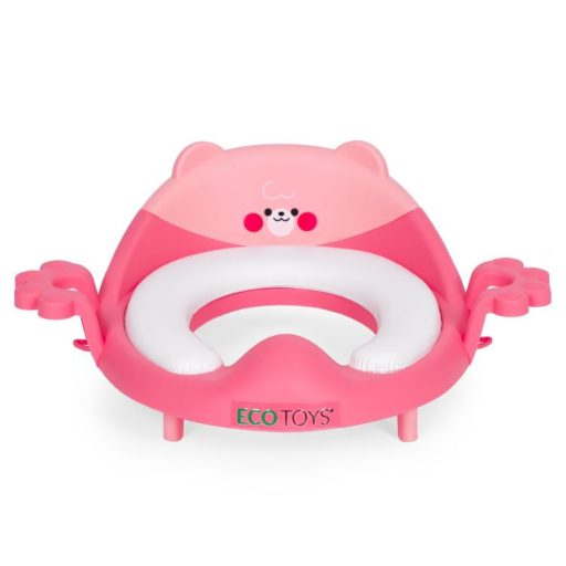 Wc szűkítő ülőke fülekkel puha párnával rózsaszín