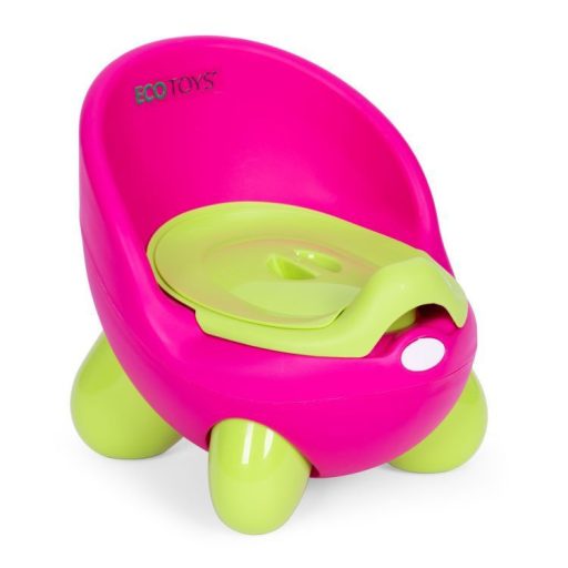 Bili kivehető betéttel, csúszásgátló lábakkal  rózsaszín-zöld