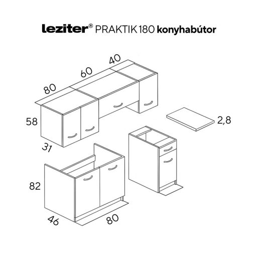 Praktik 180 konyhabútor
