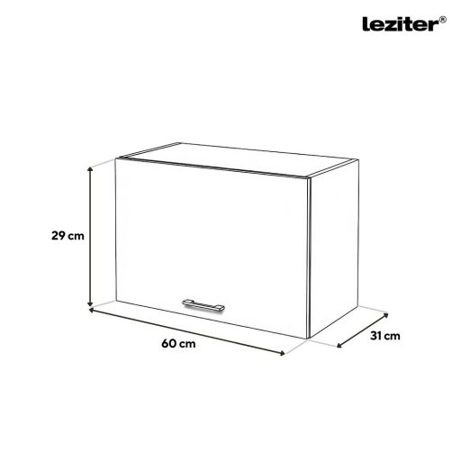 Praktik 60 felső szekrény 1 felnyíló ajtós, fehér-fehér