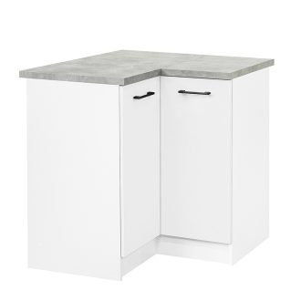 Praktik 90 alsó sarok szekrény 2 ajtós, fehér-fehér