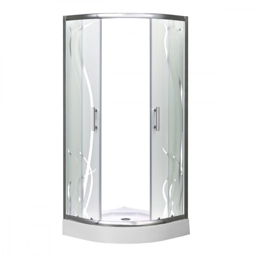 Spirit Bamboo 80x80 cm íves zuhanykabin zuhanytálcával