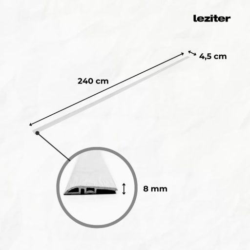 Vinyl SPC padló szintkiegyenlítő Serona kőhatású homokszürke 2400x45x8 mm
