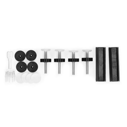 Biztonsági korlát 74-105 cm lépcsőkhöz és ajtókhoz fémből és fából fekete