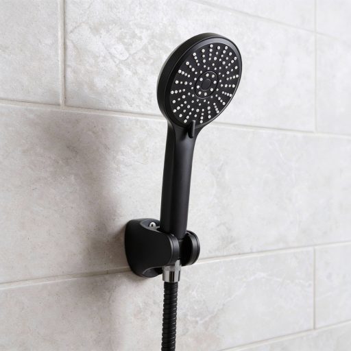 Lili 5 funkciós kézizuhany tömlővel tartóval fekete