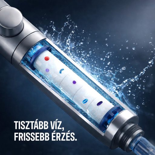 Kori 3 funkciós kézizuhany tömlővel tartóval szürke