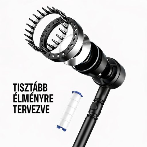 Kori 3 funkciós kézizuhany tömlővel tartóval szürke