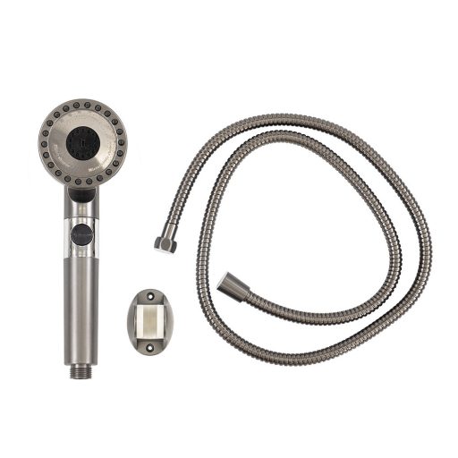 Kori 3 funkciós kézizuhany tömlővel tartóval szürke