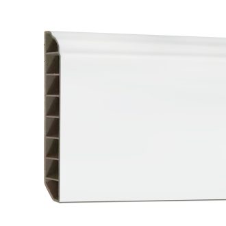 Vinyl SPC padlószegély Snow white 2400x100x12 mm